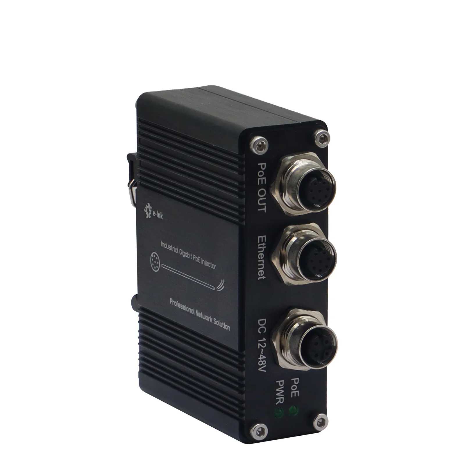 

Промышленный гигабитный PoE-инжектор EN 50155 мощностью 30 Вт с разъемом M12 для промышленной сети железнодорожной автоматизации