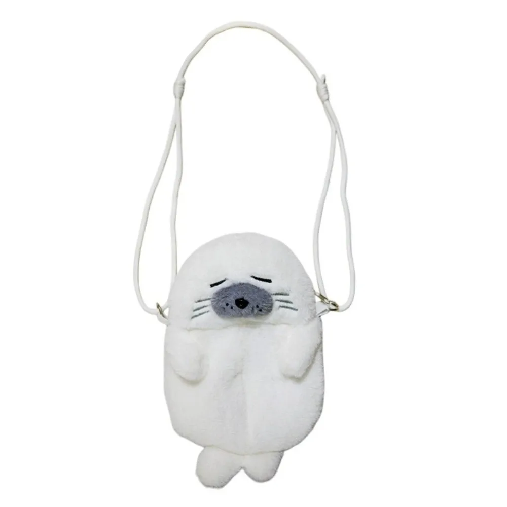 Casual Adjustable Straps Seal Shoulder Pouch Thickened Cute Crossbody Bag Adorable Lightweight Seal Handbag Gifts