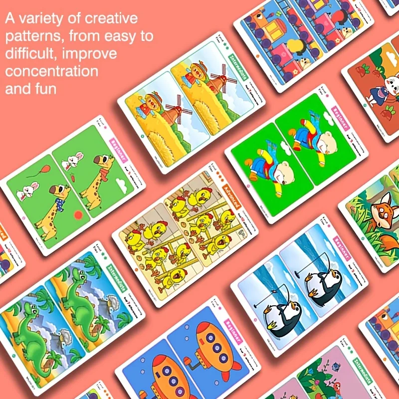 مجموعة بطاقات التدريب المركز، المراقبة التفاعلية لتطوير المهارات، الألغاز الورقية، التنوير التفكير الترفيهي #5