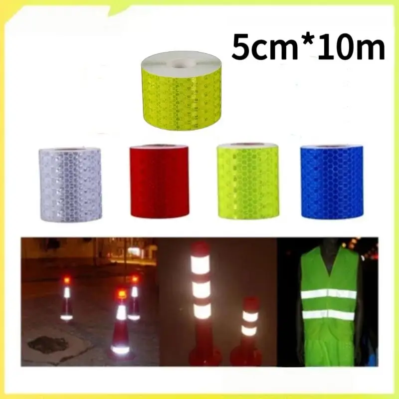 Car Warning Safety Reflective Sticker Reflection Tape 5cm*10M/Roll: 5M Width Signs Reflector 5 Colors