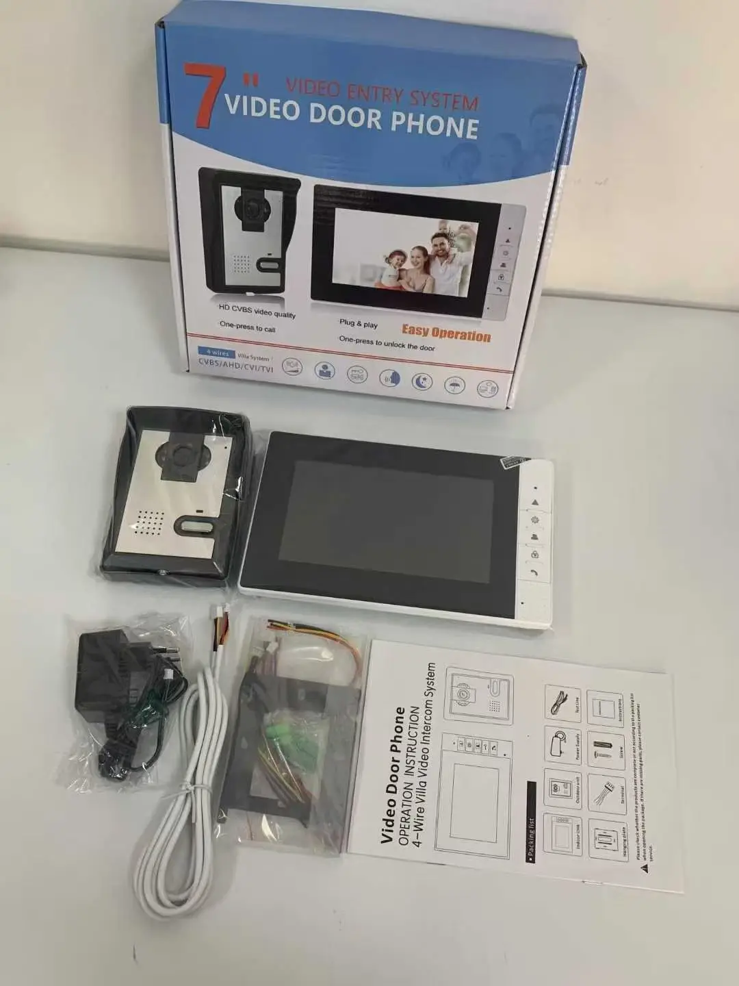 7inch IPS Screen 2MP 1080P Wired AHD Video Door Phone Peephole Viewer Door Camera Intercom System