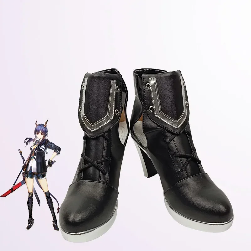 New Game Arknights Chen Cosplay Shoes Boots Anime Halloween Custom