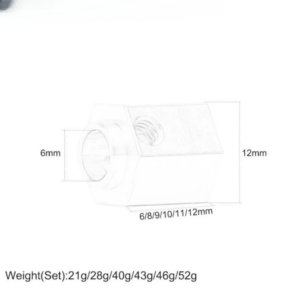 اتسعت النحاس مقرنة محول 6-12 مللي متر ل 1/10 RC الزاحف سيارة Traxxas TRX4 المدافع برونكو محوري SCX10 RC4WD D90 الشبح رانجلر