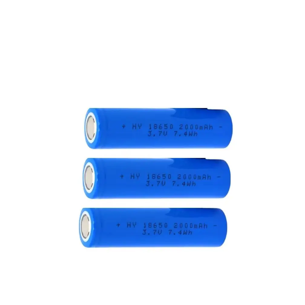 3.7V 18650 Rechargeable Li-ion battery 18650 battery  2000mAh