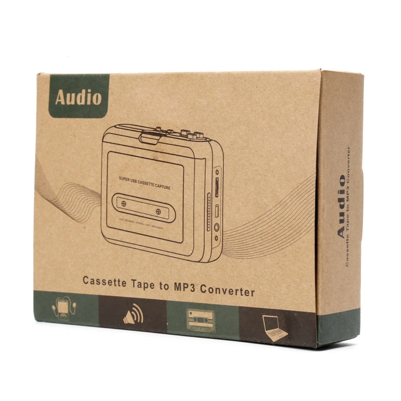 Leitor de cassetes de fita portátil converter a fita walkman para mp3 usb tipo-c interface