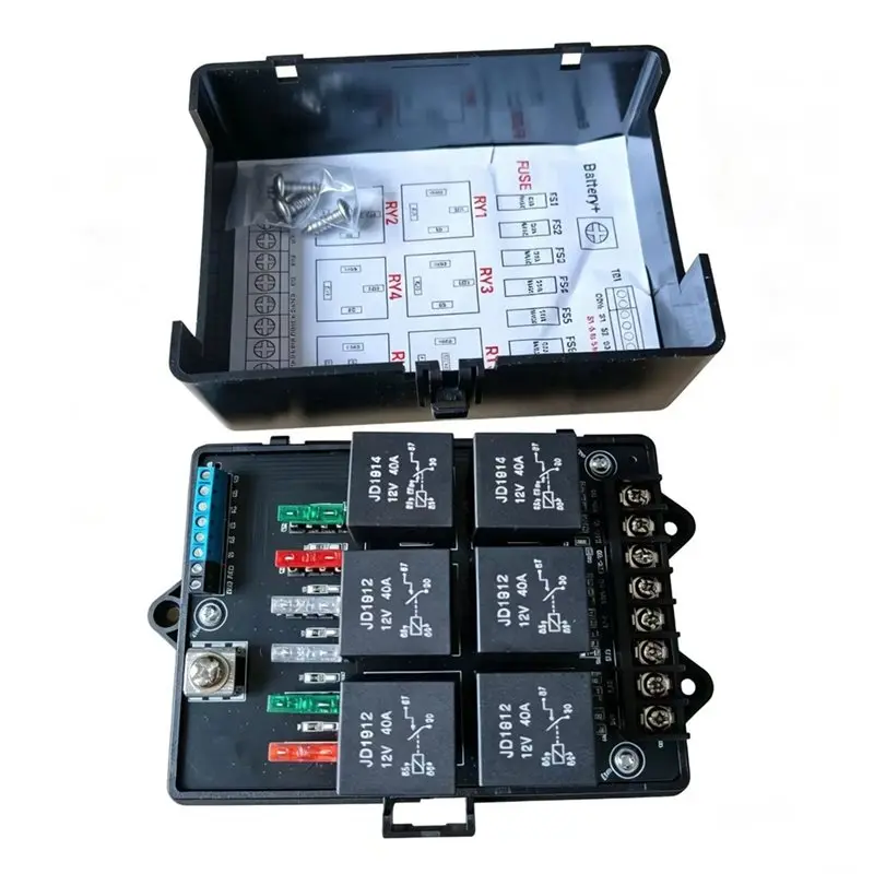 

Автомобильный универсальный водонепроницаемый блок реле и предохранителей 12В с LED-подсветкой и модулем реле - A78U