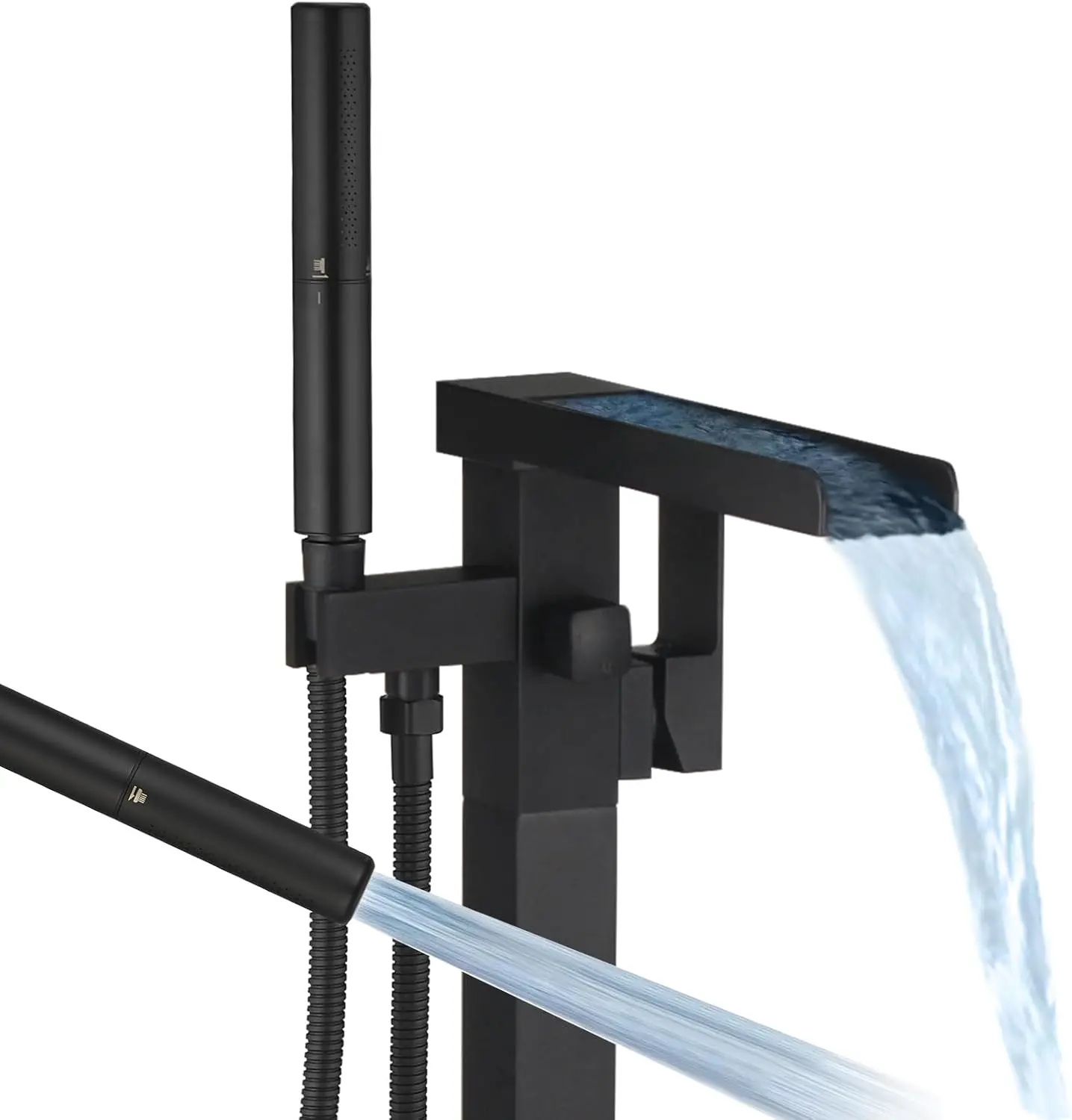 

Tub Filler Freestanding Bathtub Faucet Free Standing Tub Faucet Matte Black Floor Mount Bathroom Tub Faucets Bath Faucets