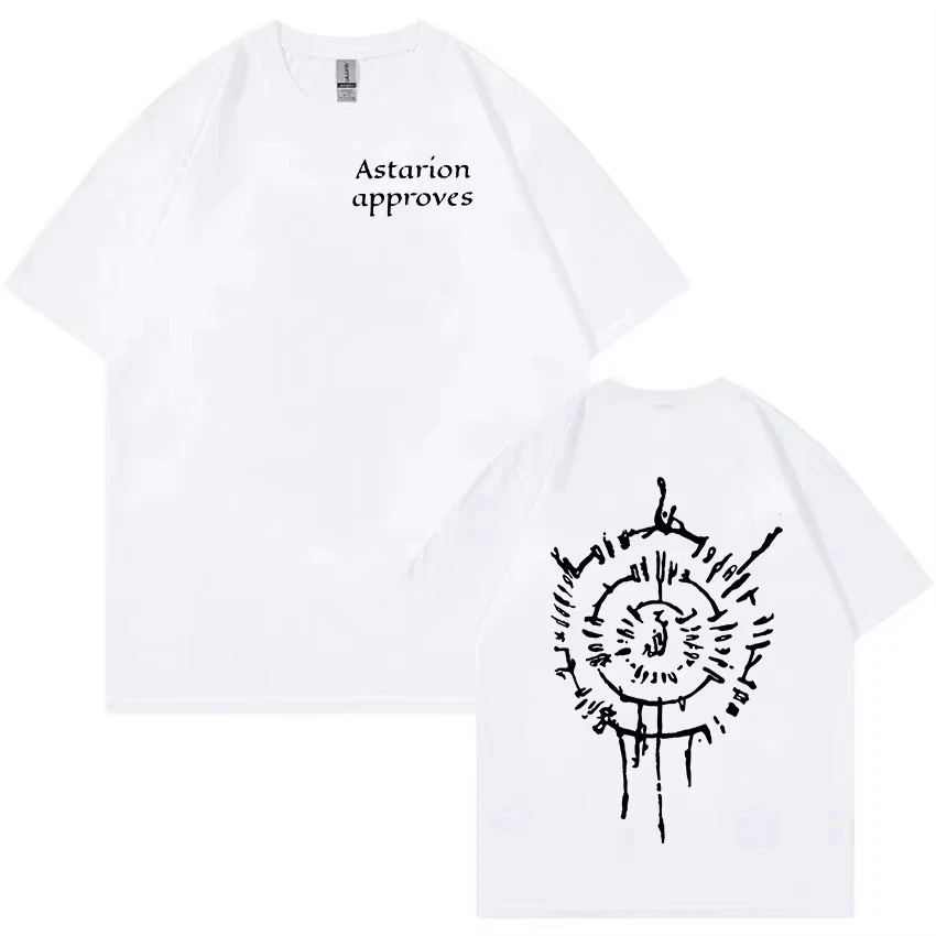 2026 New Hot Astarion Letters Graphic T Shirt Men's Casual Fashion Short Sleeve T-Shirt Unisex  Cotton T