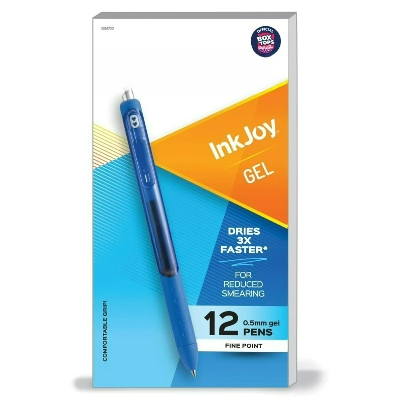 

InkJoy Retractable Gel Pens, Fine Point (0.5mm), Blue Ink, 12 Count
