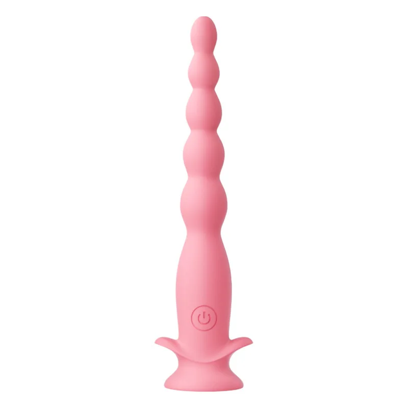 Vibrating Anal Beads Silicone Plug, Soft Flexible with Quiet Multi-Mode Vibration, Waterproof Couples & Solo Intimate Toy
