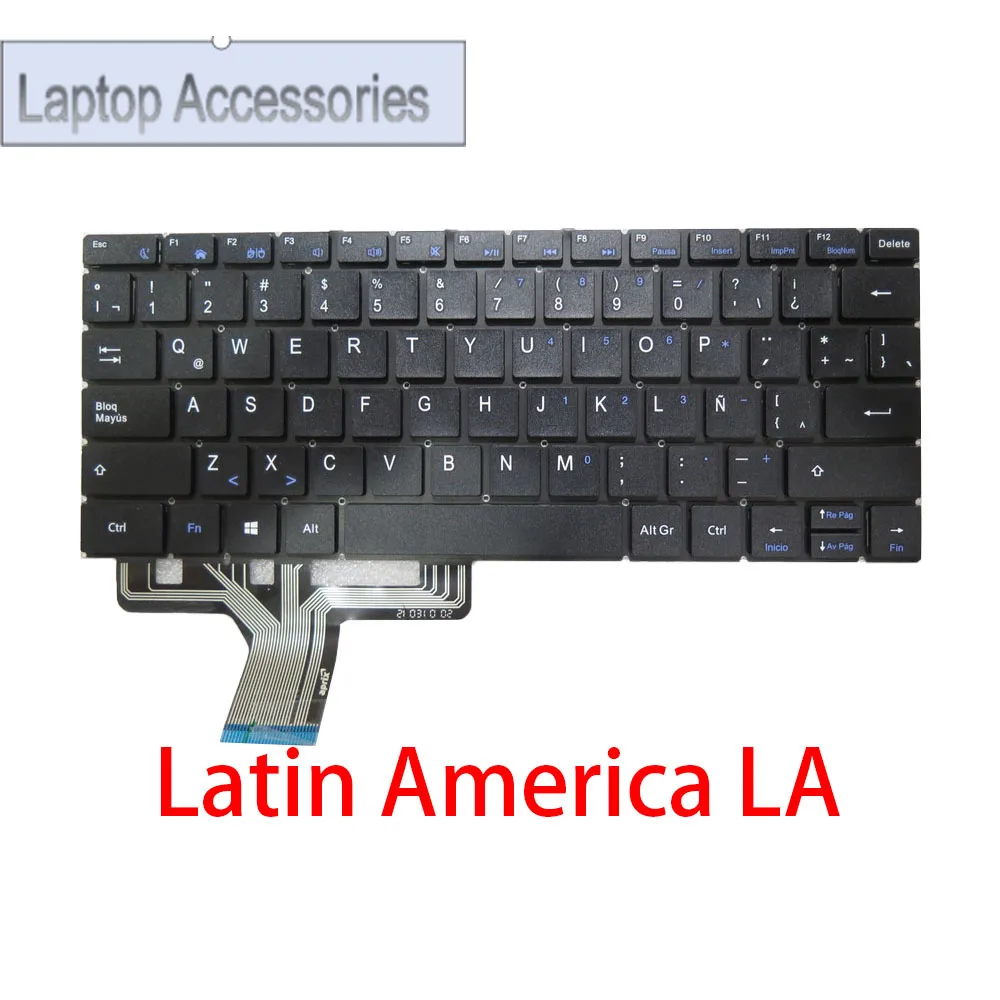 F Laptop Keyboard For SCDY-275-6-4 CM-1192-CK Latin America LA Black Without Frame New