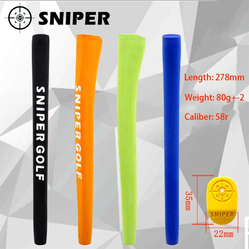 Sniper Universal Golf Putter Grip, Natural Rubber, Soft Non-Slip, Medium Stock, Men's and Women's, 1Pc