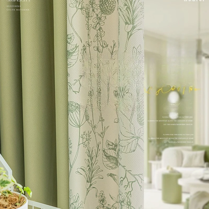 

Пасторальные утолщенные теплоизоляционные солнцезащитные кремы с полным затемнением, новые кремово-зеленые светлые роскошные шторы премиум-класса для спальни и гостиной