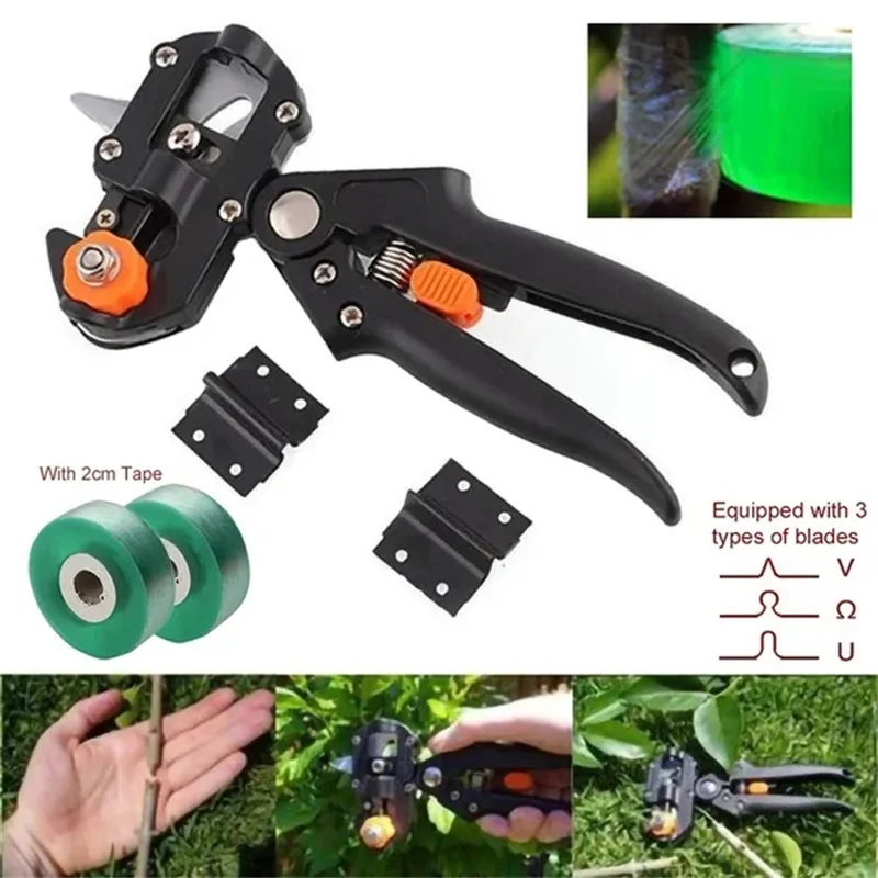 1 conjunto profissional tesouras de poda agrícola enxertia tesoura jardim árvore de fruto secateurs poda faca ferramenta ferramentas manuais