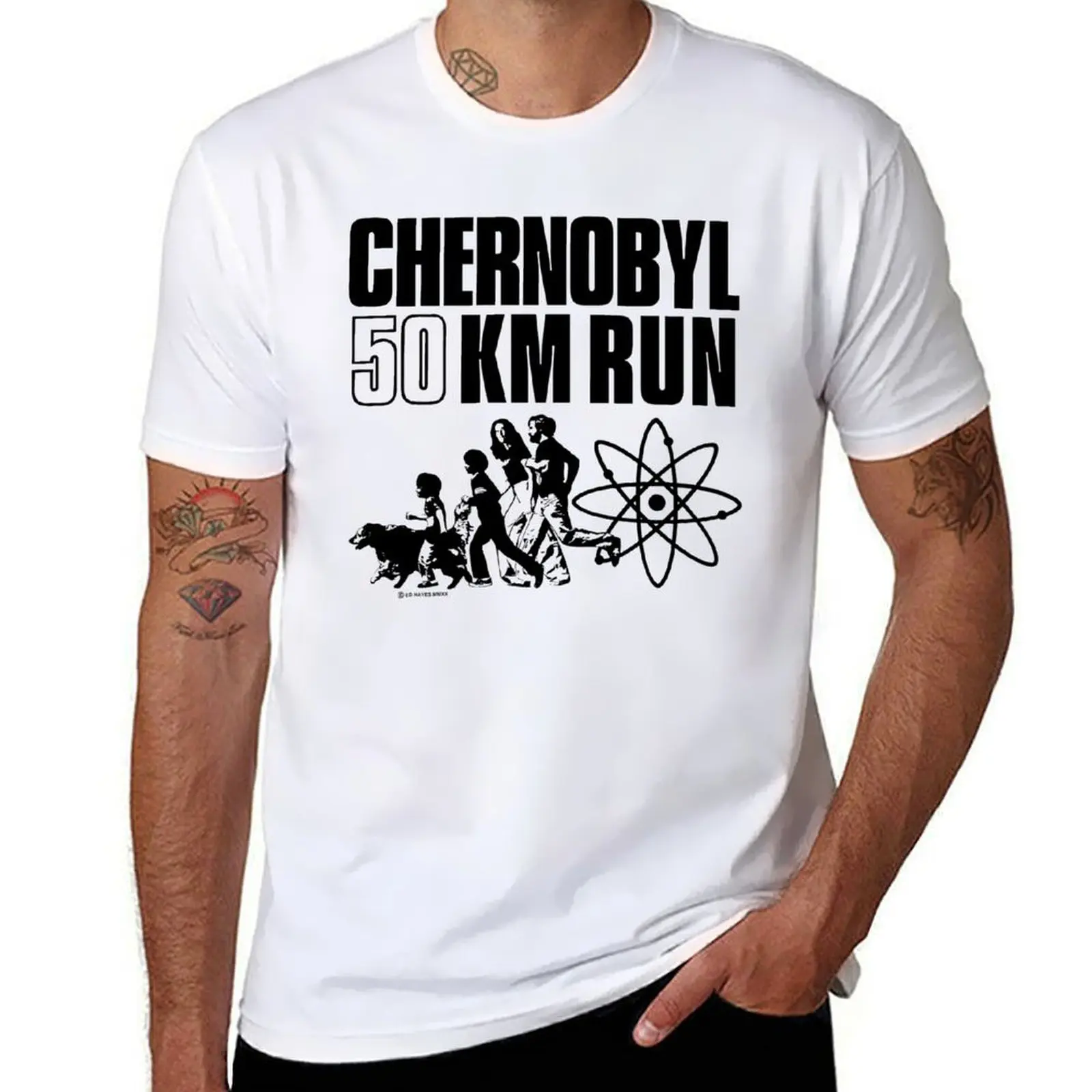 

CHERNOBYL 50 KM RUN T-Shirt man t shirt heavy cotton t shirt man luxury T-Shirt