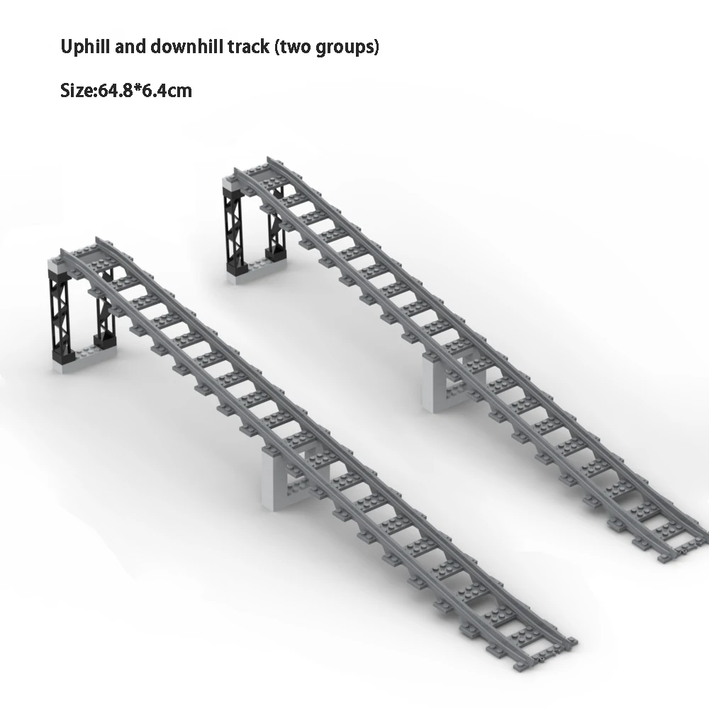 MOC Stad Treinspoor Brug Pier Oprit Accessoires Spoormodel Blok Kinderen DIY Baksteen Speelgoed Jongen Geschenken