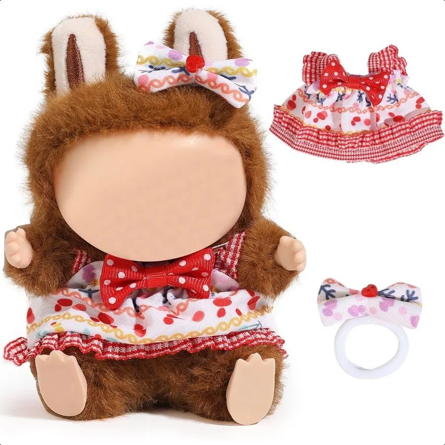 2 Set XMBYGY Doll Clothes for Labubu(for 17 15cm Standing Sitting Doll)(NO Doll) Accories Clothes Dr up for Dolls Outfit Includ