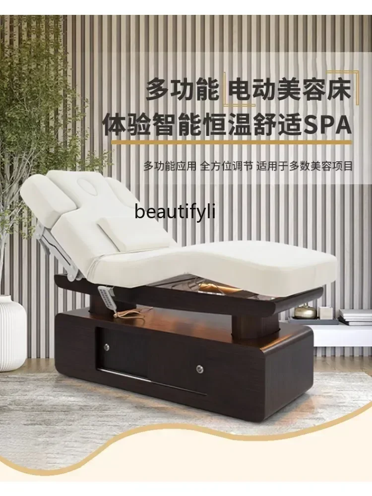 

xxqElectric Beauty Bed Multifunctional Heating Lifting Physiotherapy Bed Micro Plastic Beauty Salon Special Massage Massage Bed