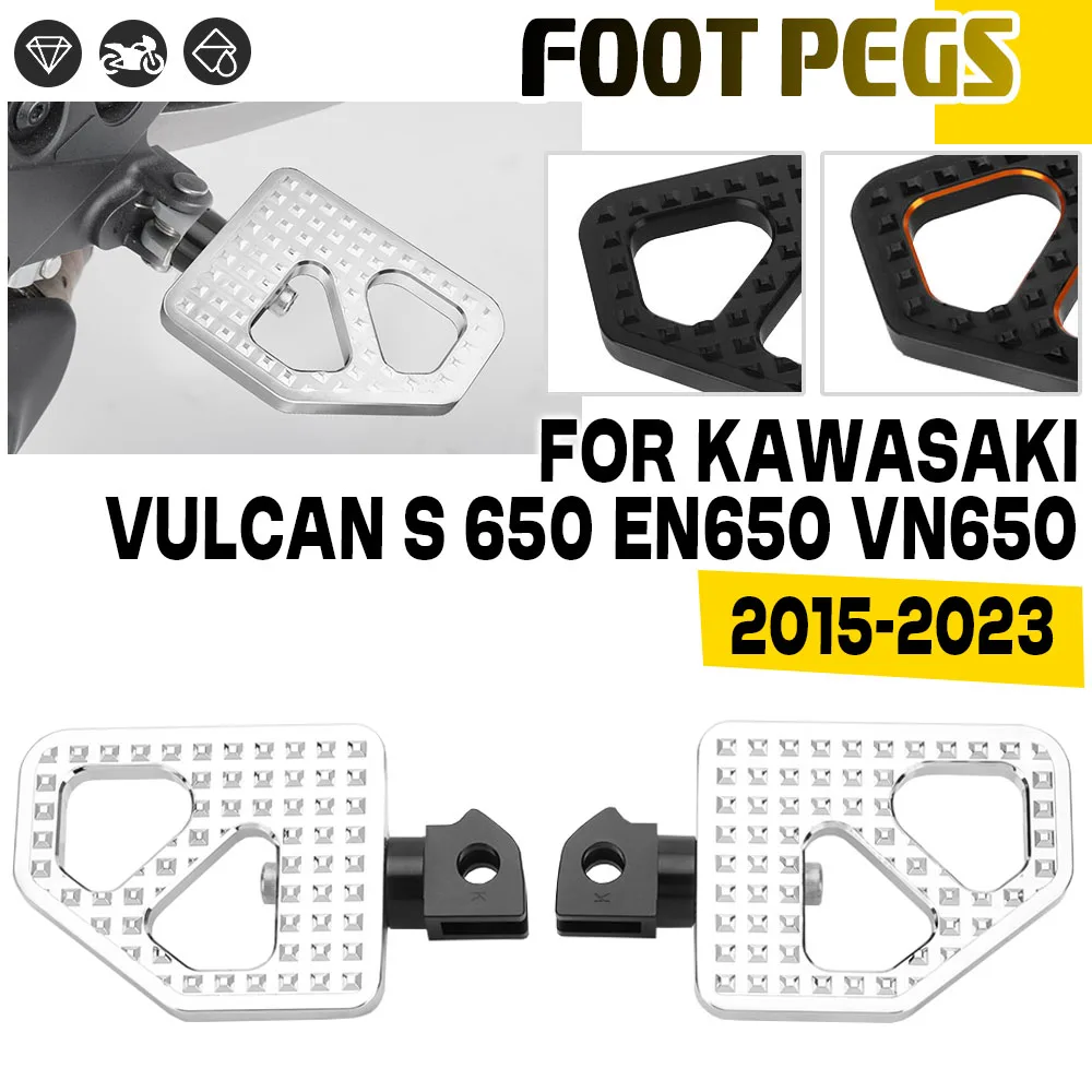 

For KAWASAKI VULCAN S650 EN650 VN650 2015-2023 Vulcan EN 650 Front Foot Pegs Rest Pedal Non-slip Footpegs Motorcycle Accessories