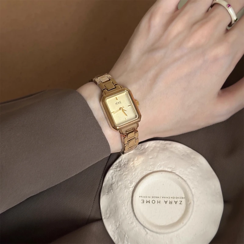 Retro style premium gray square bracelet watch femininity simple niche temperament women's workplace watch