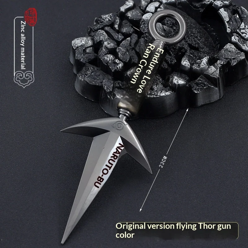 Naruto Metall-Shuriken Drehbares Kugellager Ninja-Stern Anime-Zubehör Cosplay-Modell Sammlerstück Dekoration für Anime-Enthusiasten