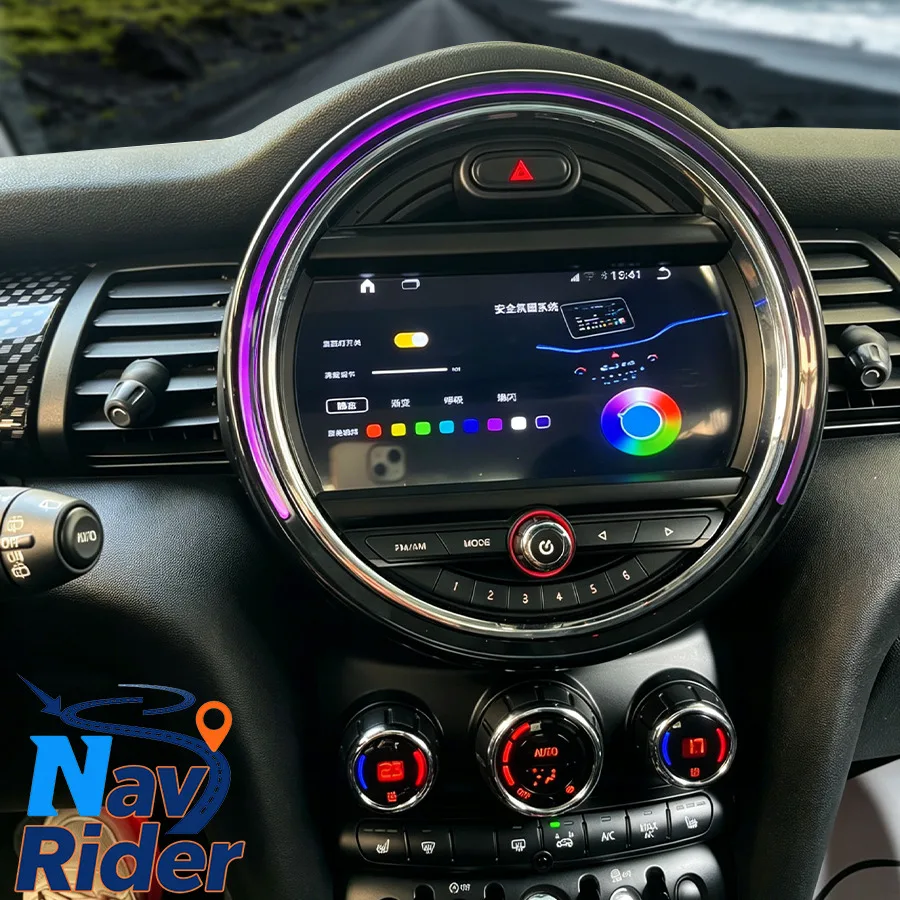 9-Zoll-Android-Stereoanlage für BMW Mini One 2017 F55 Cooper F56 Clubman F54 2015-2018, kabelloses CarPlay, Auto 4G WiFi, GPS, Bluetooth-Audio