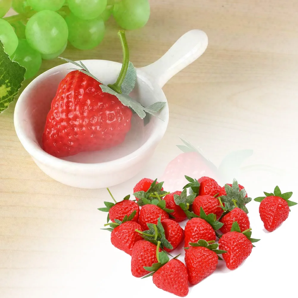 Artificial Strawberry Kitchen Model Ornament Party Simulated Simulated Fruit Display Festive Wedding Food Home