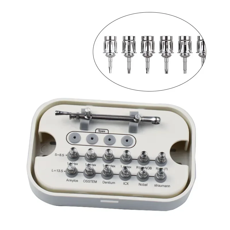 

Dentals Sterilizables Implants Repair Tool Box Screwdrivers Torques Wrench Kit for Oral Implants/Oral Treatment Accessories