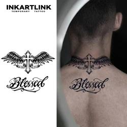 Bless Temporary Tattoo,Lasts To 15 Days New Technology Magic Waterproof Semi Permanent Sticker.