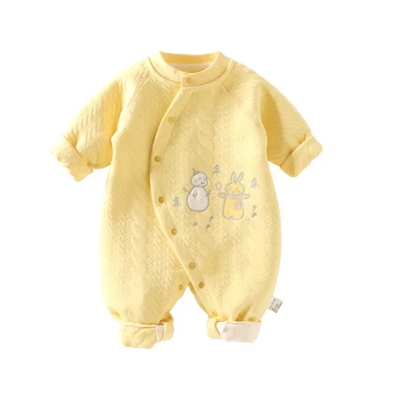 

Infant Cotton Jumpsuits Baby Romper Footies Pyjamas For 0-24M Newborn Girl Boy Clothes Long Sleeves Buttons Overalls