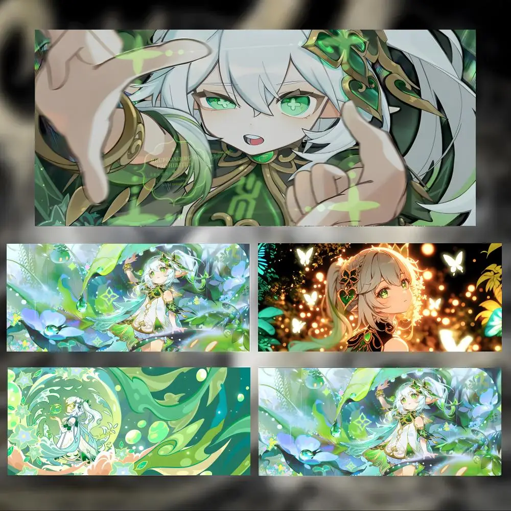 Genshin Impact cute Nahida Mouse Pad Large Thick Desk Pad Stitched Edges Gaming Mouse Mat for PC