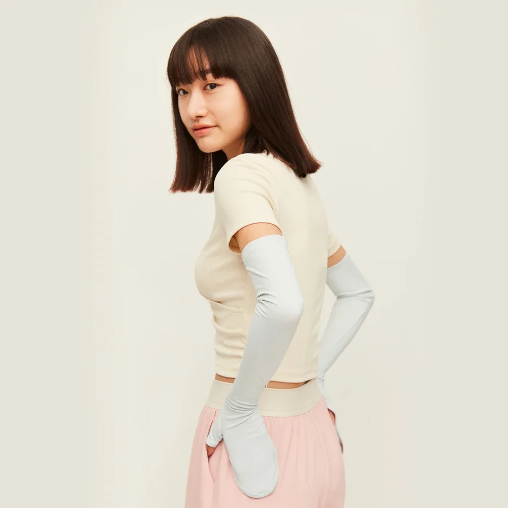 OhSunny Sarung Tangan Lengan Panjang Wanita Baru V-sarung Tangan Perlindungan UV UPF50 + Sarung Tangan Golf Pendingin Bernapas Yang Ditingkatkan Lari Luar Ruangan