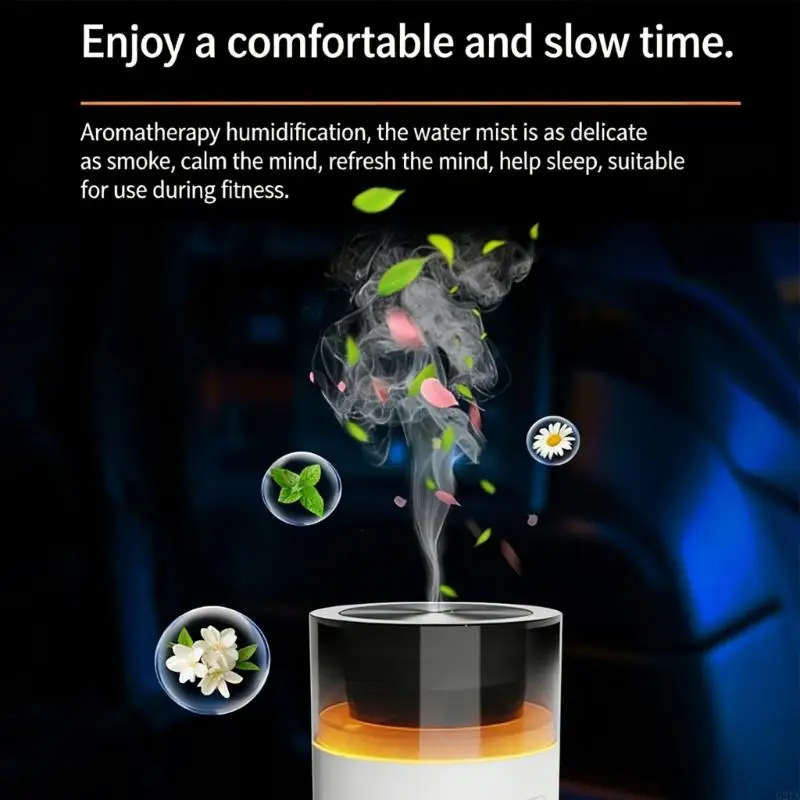   Very Quiet USB Humidifier For Vehicle And Office With Adjustable Steam Settings