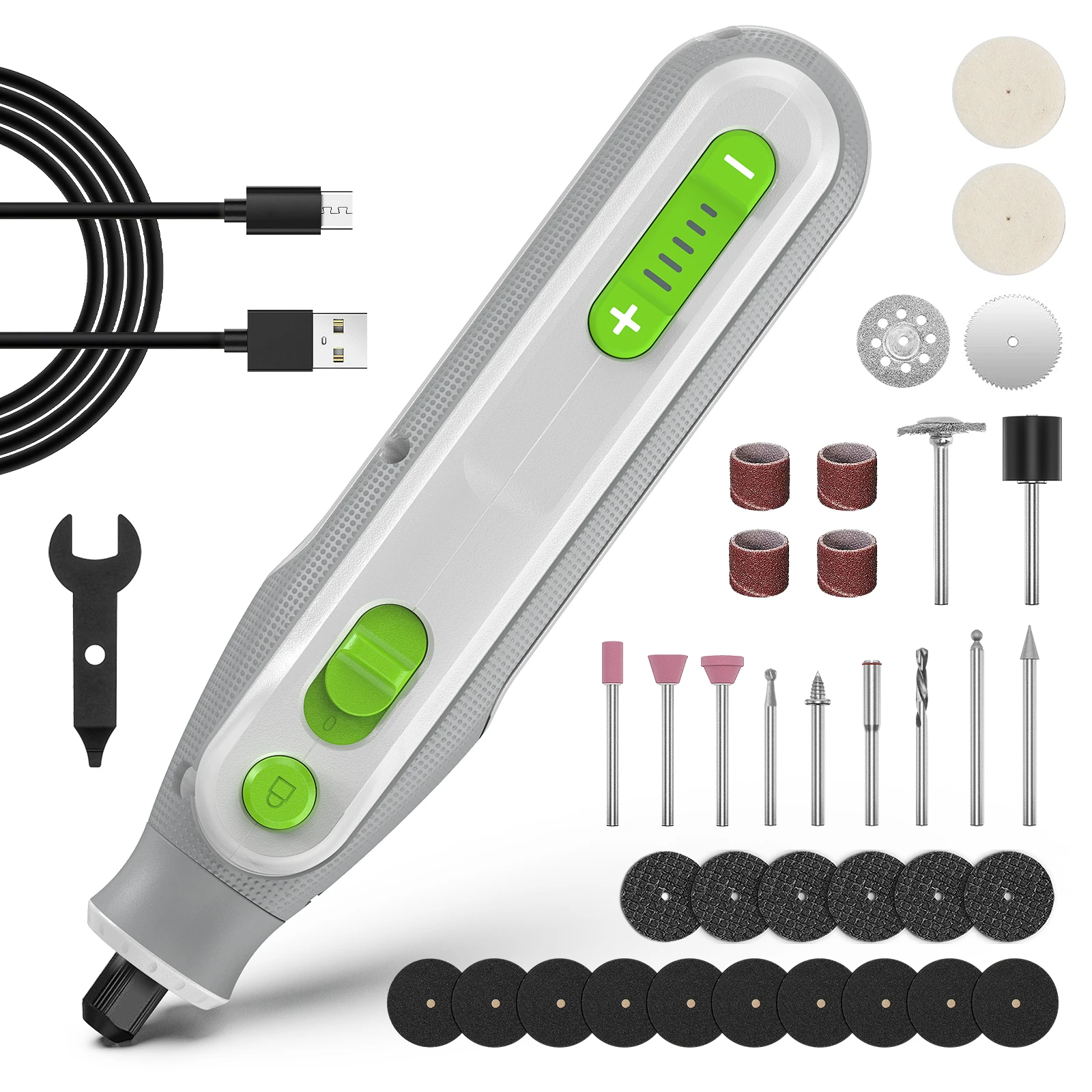 Strumenti Huepar Trapano elettrico Mini trapano Kit di utensili rotanti a velocità variabile Penna per incisore per molatura Lucidatura Taglio Levigatura