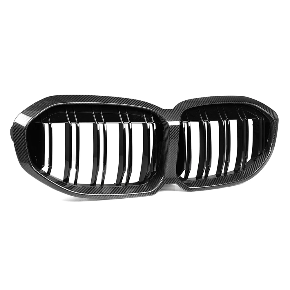 شبكة المصد الأمامي للكلى شوايات غطاء محرك السيارة من ألياف الكربون الجافة الحقيقية لسيارات BMW 1 Series F40 Hatchback 2021-IN جزء استبدال السيارات