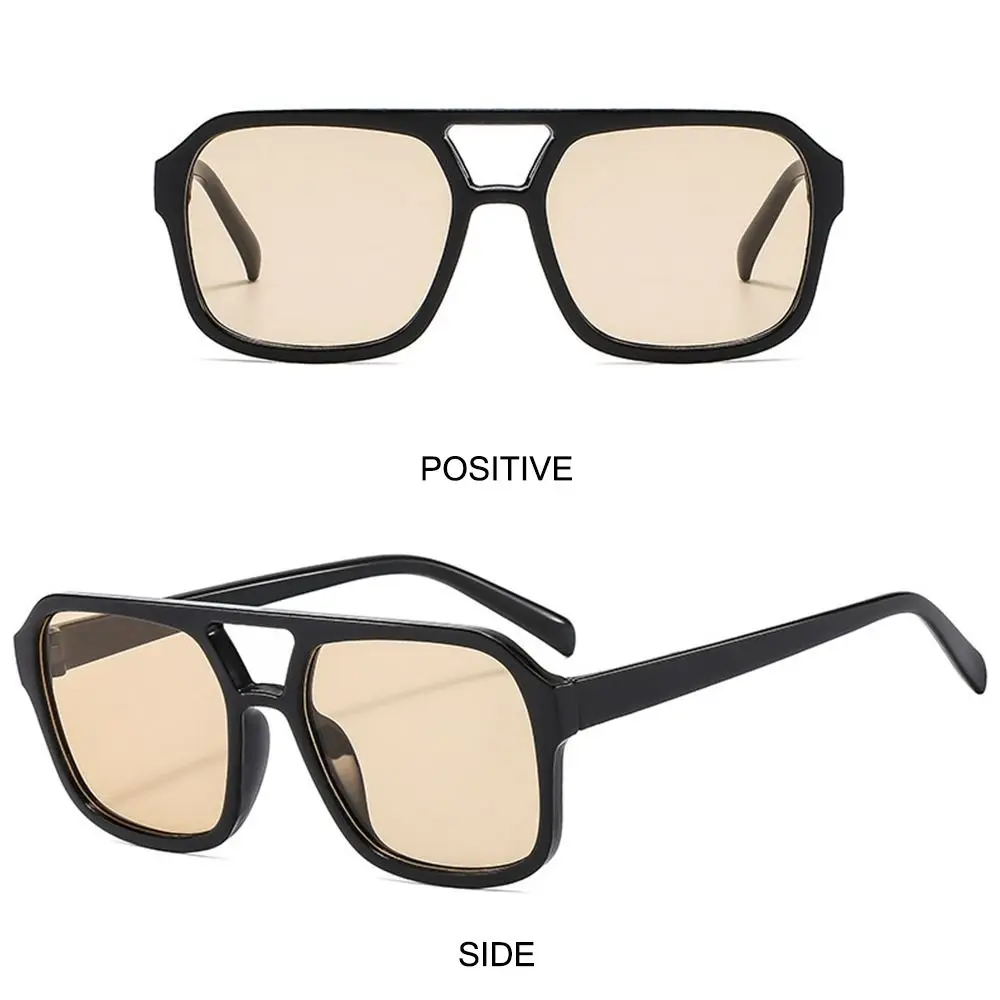 Retro Ins Style Square Aviation Sunglasses UV400 Protection Black Shades Eyewear for Women & Men