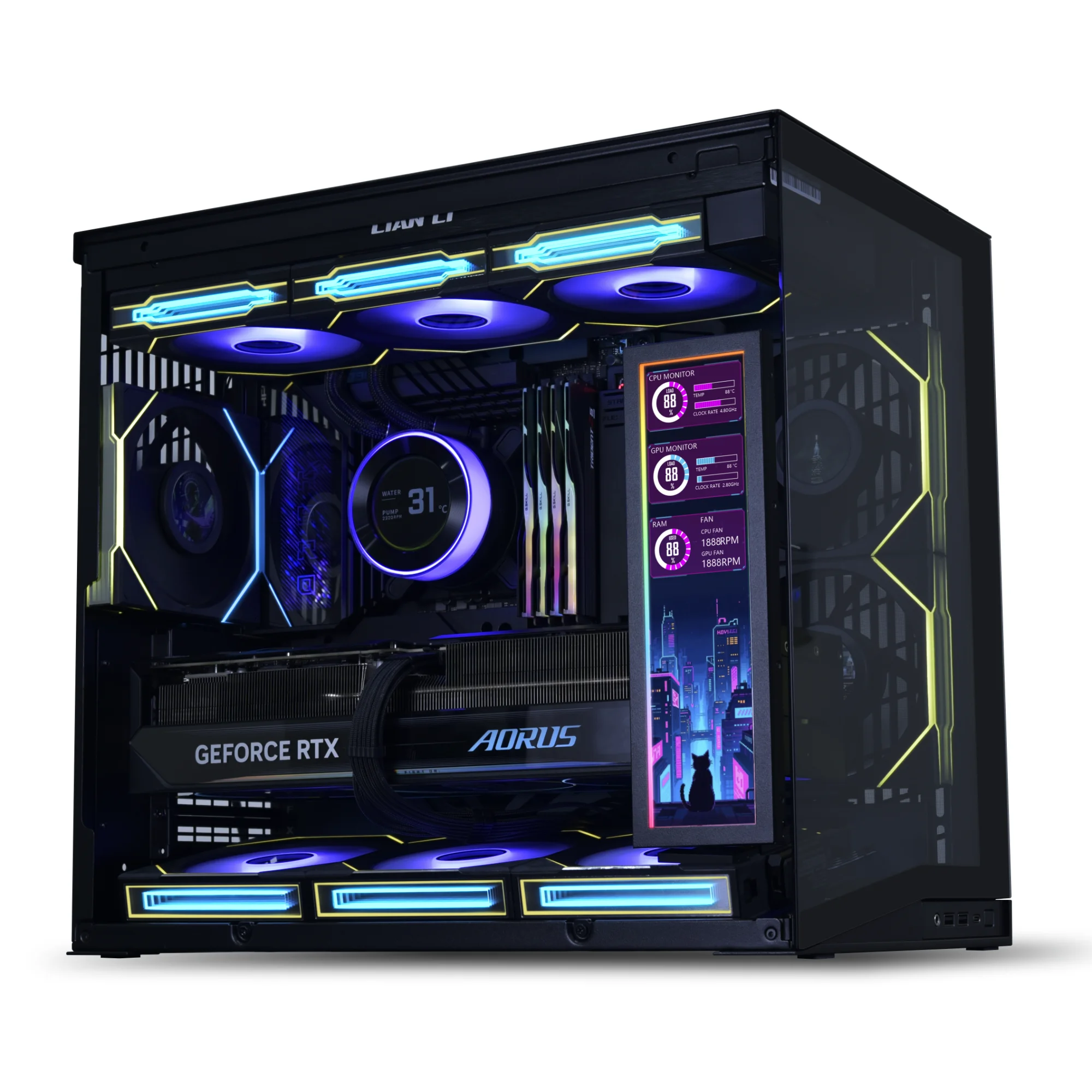 شاشة Lian-Li مقاس 8.8 بوصة عالمية بدقة 1920 × 480 شاشة IPS LCD لحقيبة الكمبيوتر #5