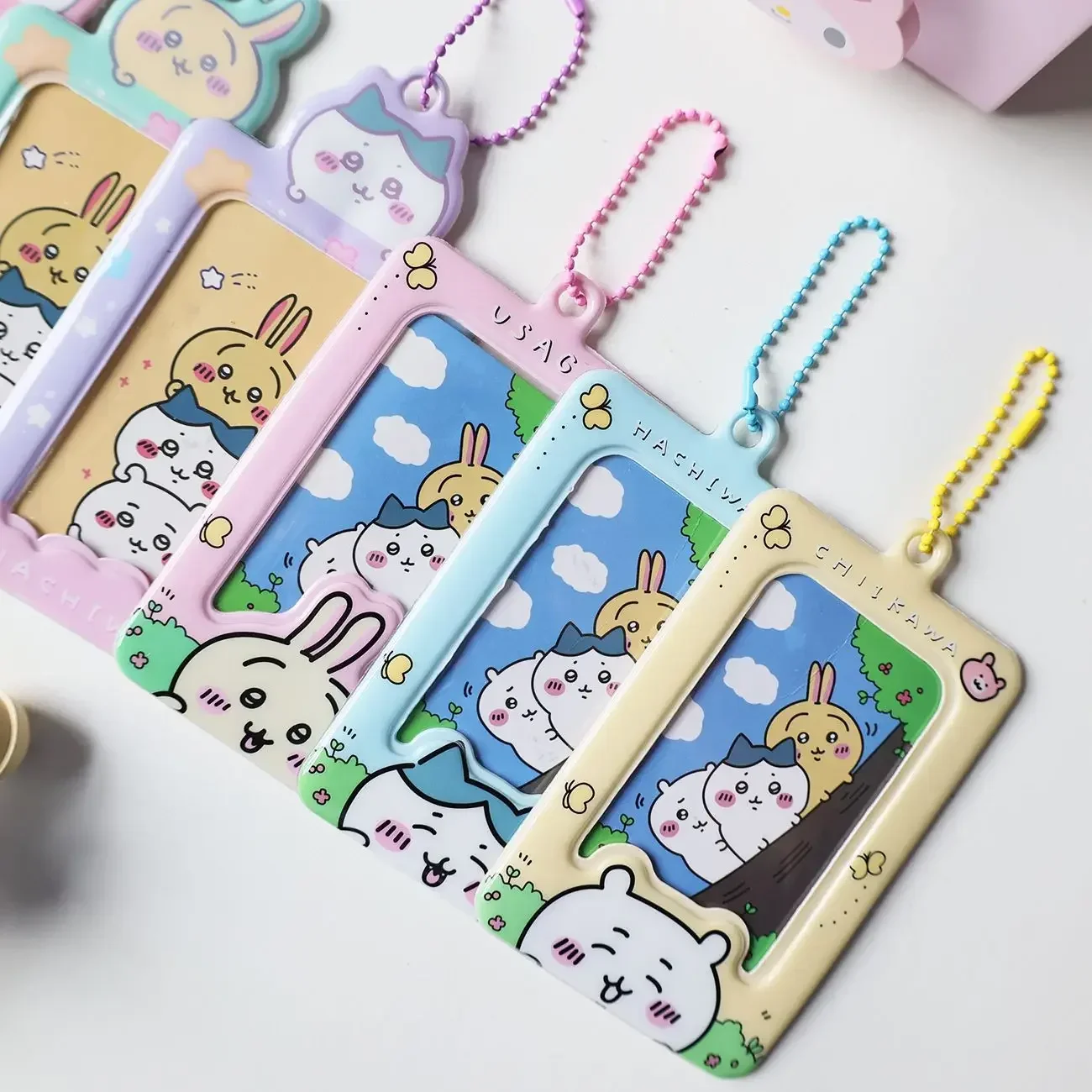 Cartoon Photocard Holder Kawaii 치이카와 Series 3 Inch Kpop Photo Card Holder Bag Pendant School Stationery Girl Gifts