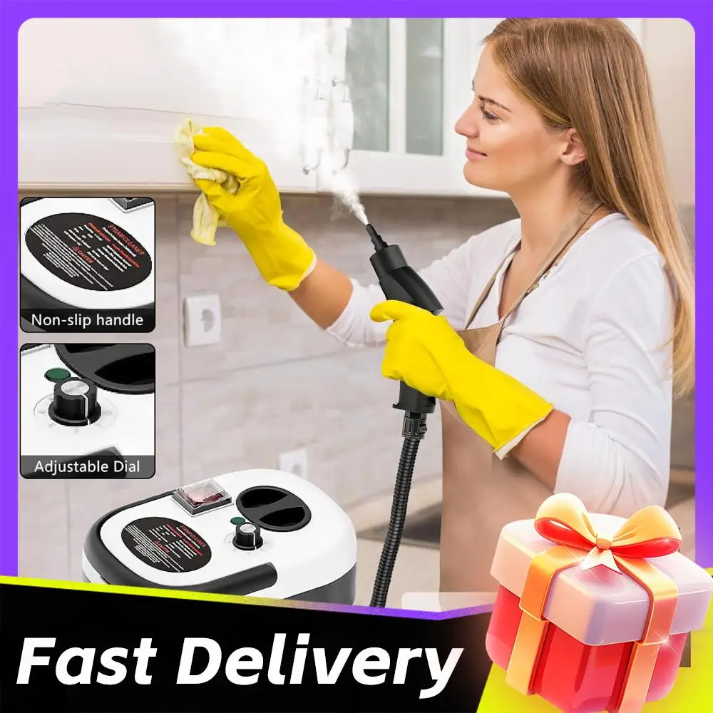 

Пароочиститель ручной 2500 Вт, 220 В, многофункциональный портативный аппарат для чистки, пароочиститель под давлением для ванной и окон