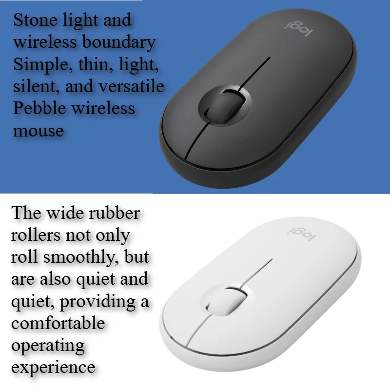Logitech M350 Has A Smooth and Rounded Shape, Like A Delicate Pebble, with Beautiful Lines and A Very Artistic Sense.