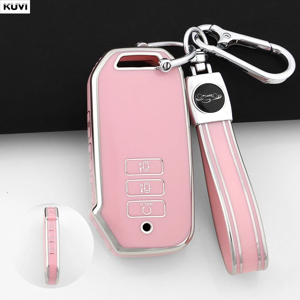 7 tasten TPU Auto Schlüssel Fall Abdeckung Halter Fob Schlüsselbund Für KIA Sportage Niro Sorento MQ4 EV6 Seltos K5 K8 V6 GTLine 2021 2022