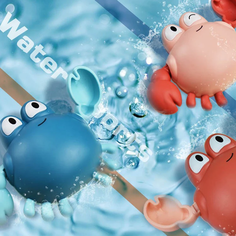 Baby Wasserspiel zeug Schwimmbad Bad Enten Krabben wal Wasserspiel spielen klassische Kette Uhrwerk Bad Dusche Spielzeug für Kinder