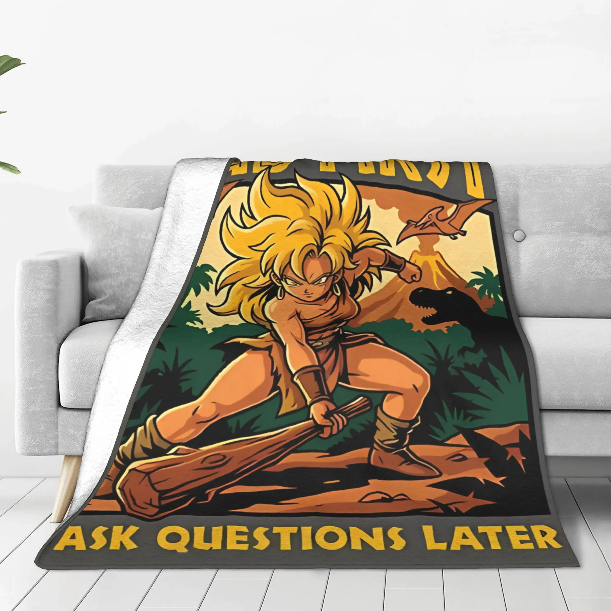 1PC Home Cute Room Decor Ayla Blanket Throw Blanket Chrono Trigger Novelty Warm Blanket All Season