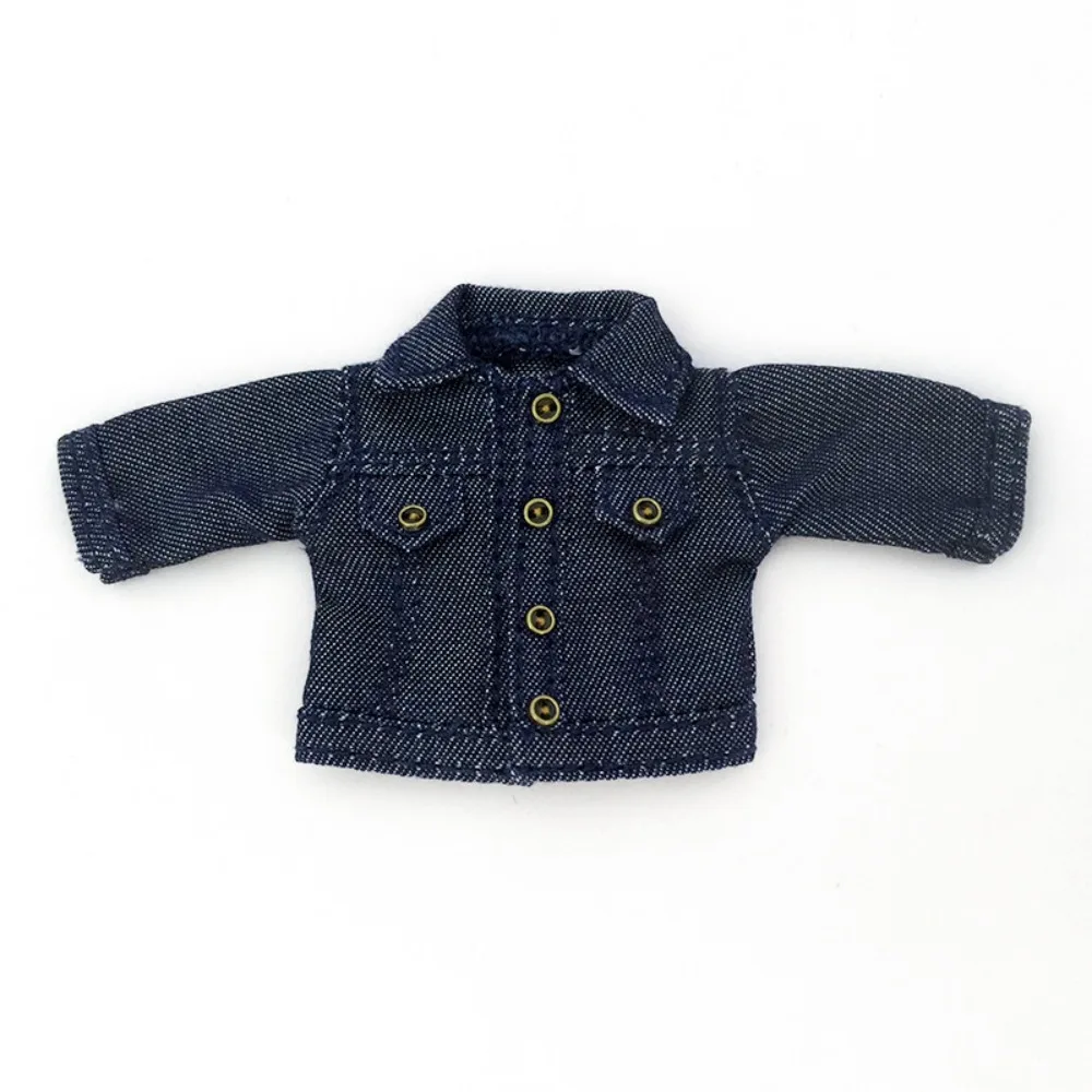 

Fashion Doll Coat DIY Cotton Material Jeans Jacket 8 Colors Casual Wear Outfits for 1/12 BJD/GSC Dolls/for 1/11 OB11 Dolls