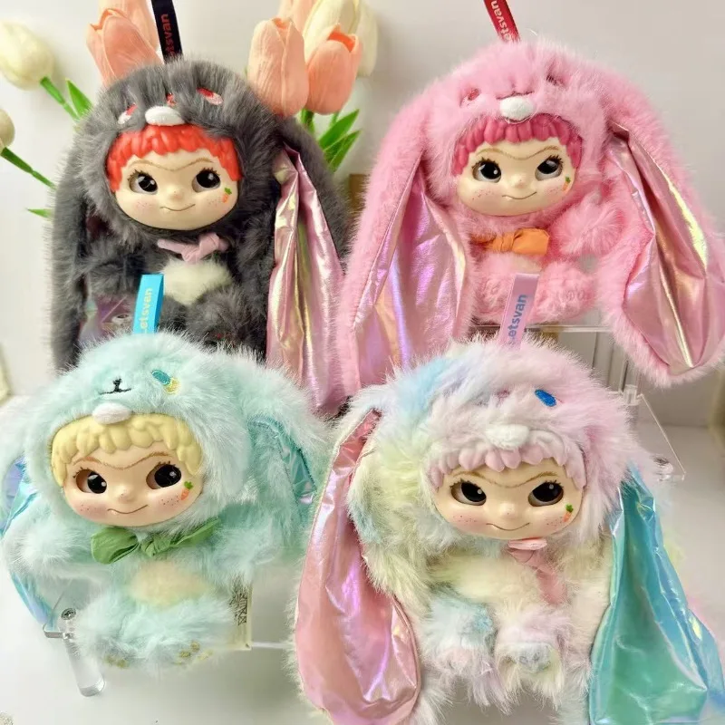 WAKUKU Blindbox-Füchse und -Hasen der zweiten Generation: Trick-or-Treating-Tagebuch-Serie – Meng Kuku Vinyl-Plüschpuppen als Trendspielzeug und Deko-Ornamente
