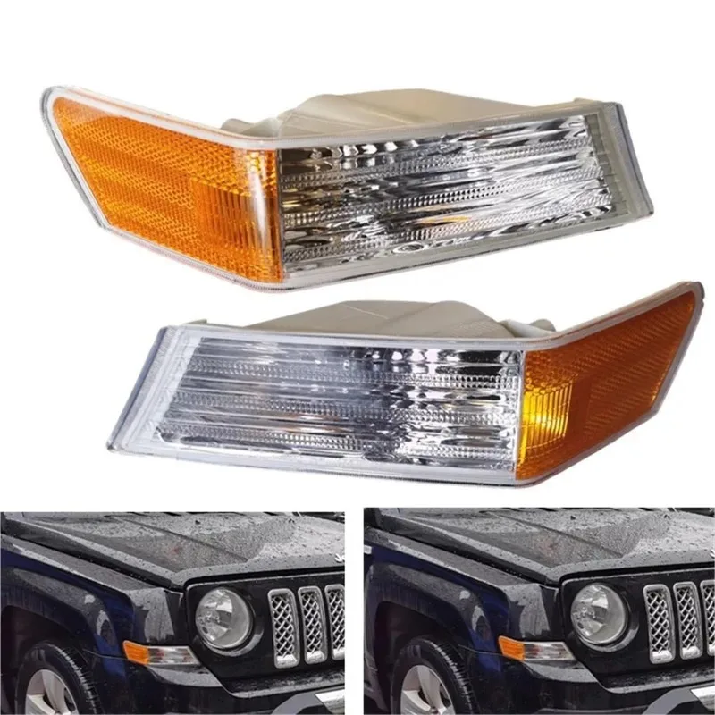 Front Turn Signal Corner Lights for 2007 - 2016 Jeep Compass - Part Number 68004181AC, Left & Right Side