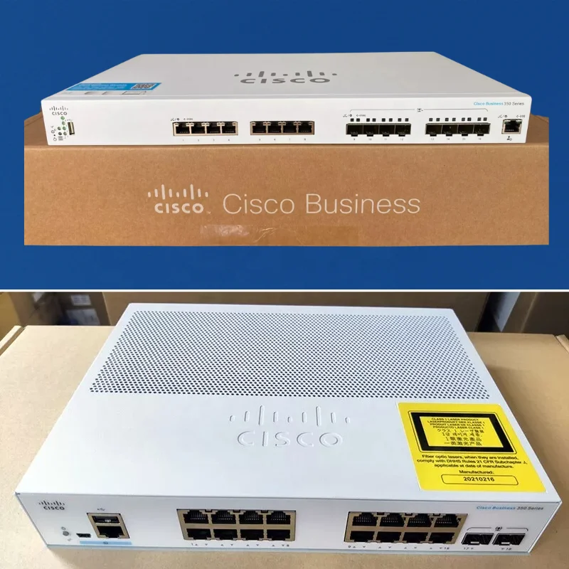 CBS350-16XTS-CN Brand New Cisco Business 350 16 Ports 10G SFP Fiber Uplink Managed Web Network Switch CBS350-16XTS-CN - view 2