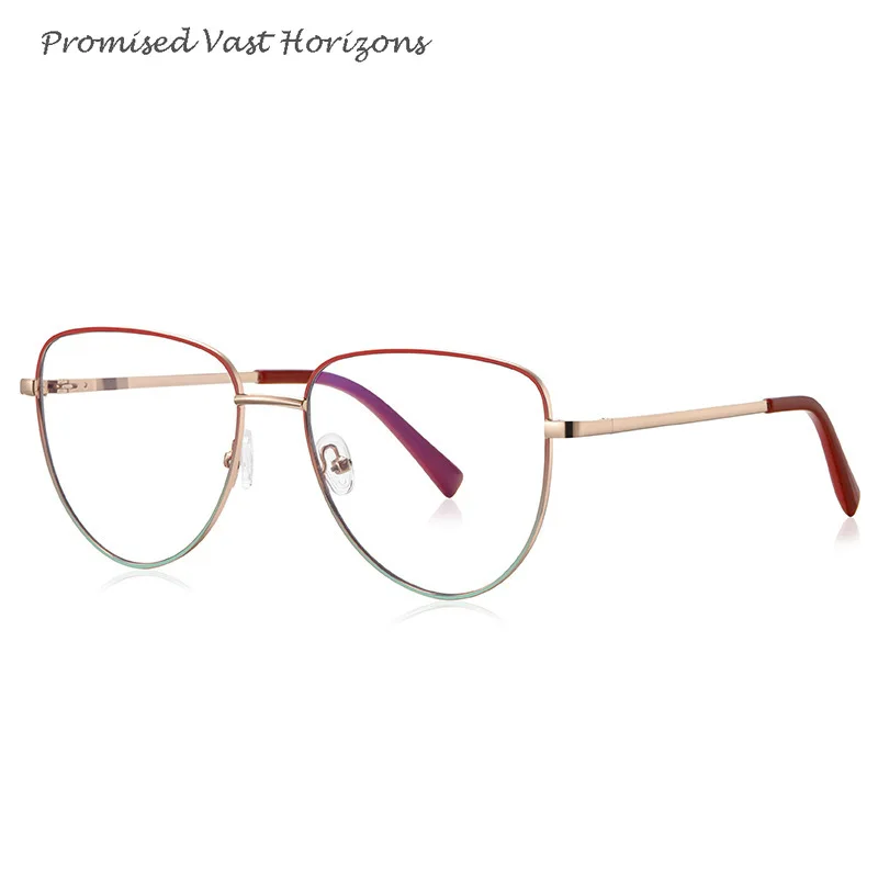 Vernice al forno in metallo Viola Progressivo Colore vivido Occhiali anti luce blu Montatura Occhiali ottici europei americani di vendita calda