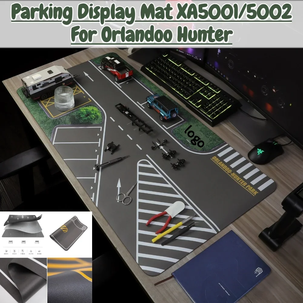 Hobby Work Surface Desk Mat RC Parking Scene Soft PVC XA5001 Custom Size 1000x500mm For Orlandoo Hunter Large Display Table Mat