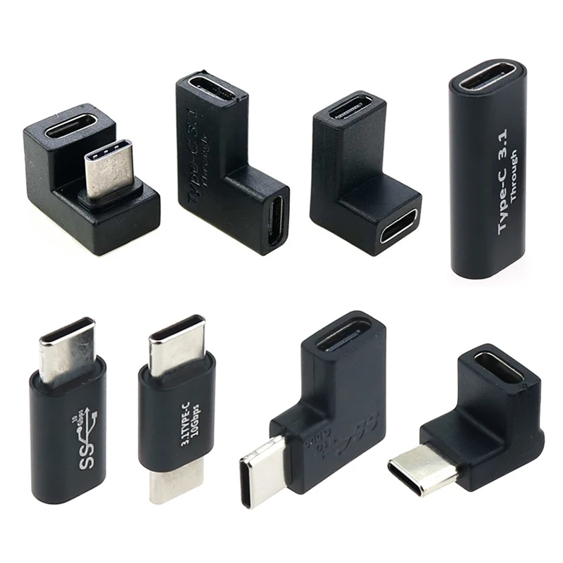 

Cltgxdd USB 3.1 Type C 10Gbps Female To Female 90 Degree Right Angle Male To Female Adapter U-shaped OTG Converter Connector
